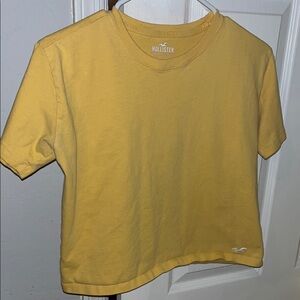 Hollister Yellow Short Sleeve Tee Casual Cotton Blend